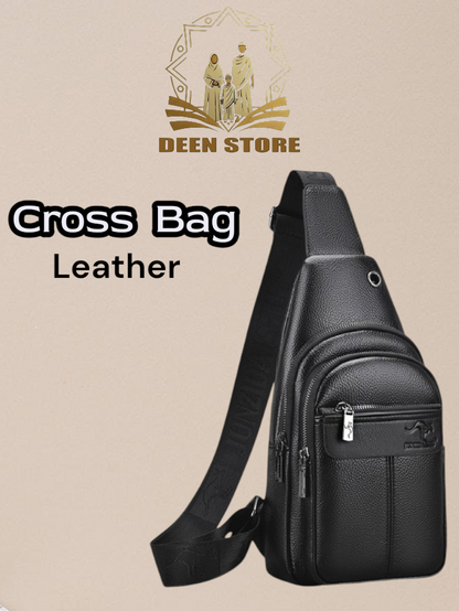 Umrah/Hajj Leather Cross Bag