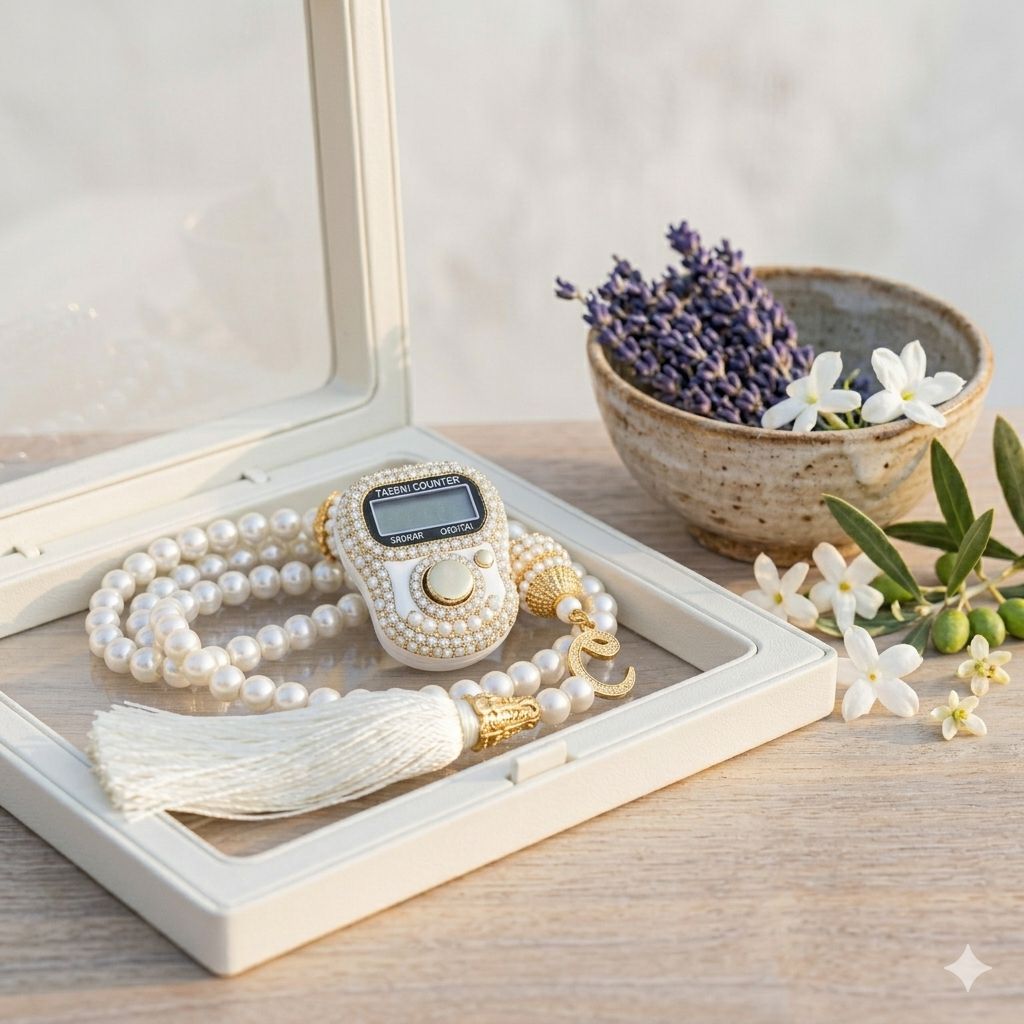 Digital Tasbeeh & Matching Prayer Beads Gift Set