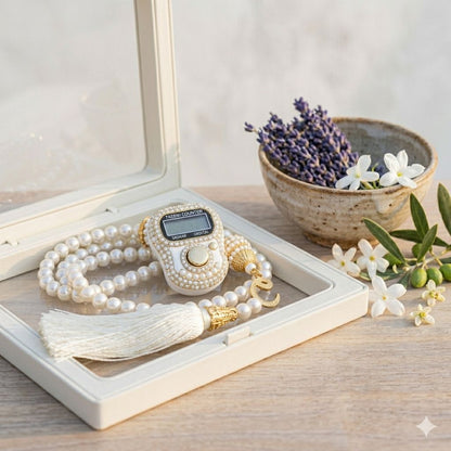 Digital Tasbeeh & Matching Prayer Beads Gift Set