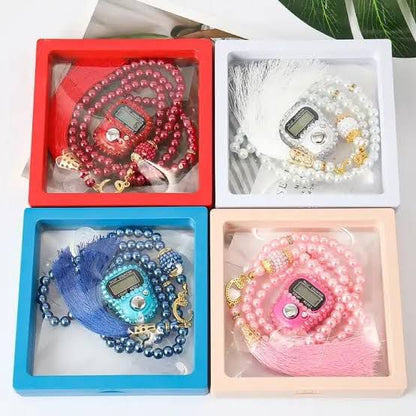 Digital Tasbeeh & Matching Prayer Beads Gift Set