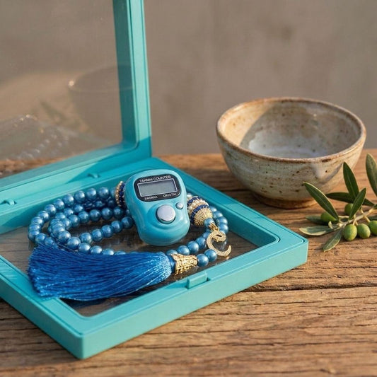 Digital Tasbeeh & Matching Prayer Beads Gift Set