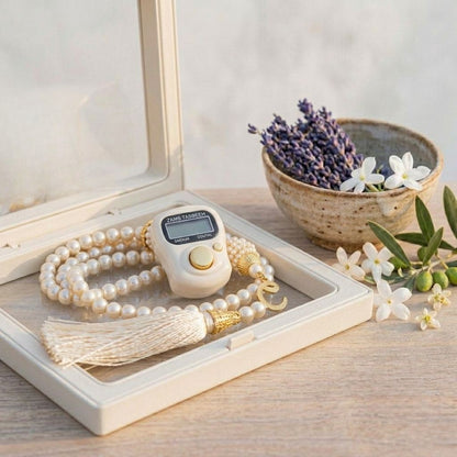 Digital Tasbeeh & Matching Prayer Beads Gift Set